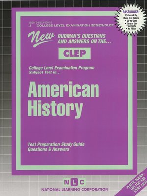 cover image of CLEP American History